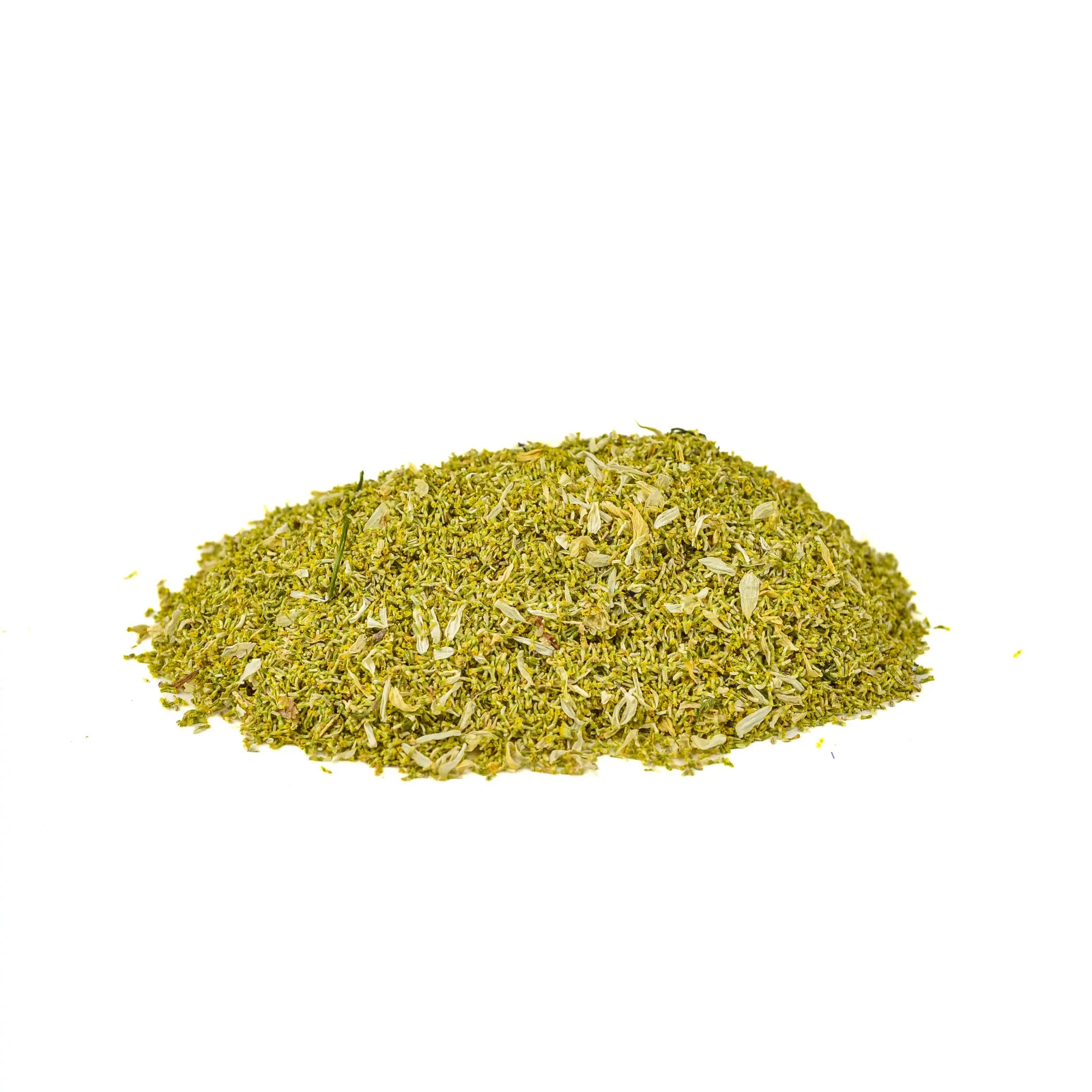 Organic chamomile flower tea bag cut