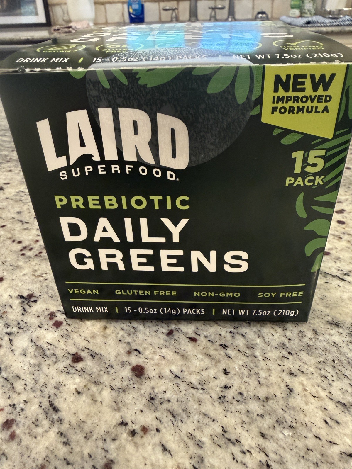 Laird Superfood, Prebiotic Daily Greens, 15 Packs, 0.5 oz (14 g) Each