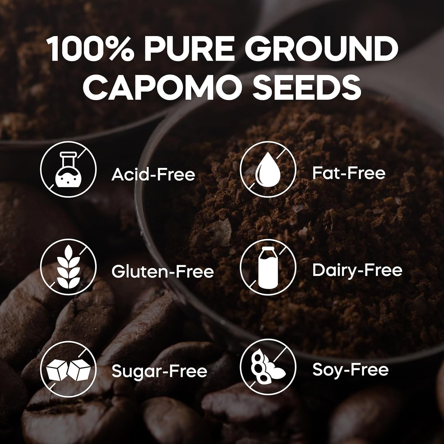 Capomo Herbal Coffee Substitute – Acid Caffeine And Gluten Free – Natural Dark
