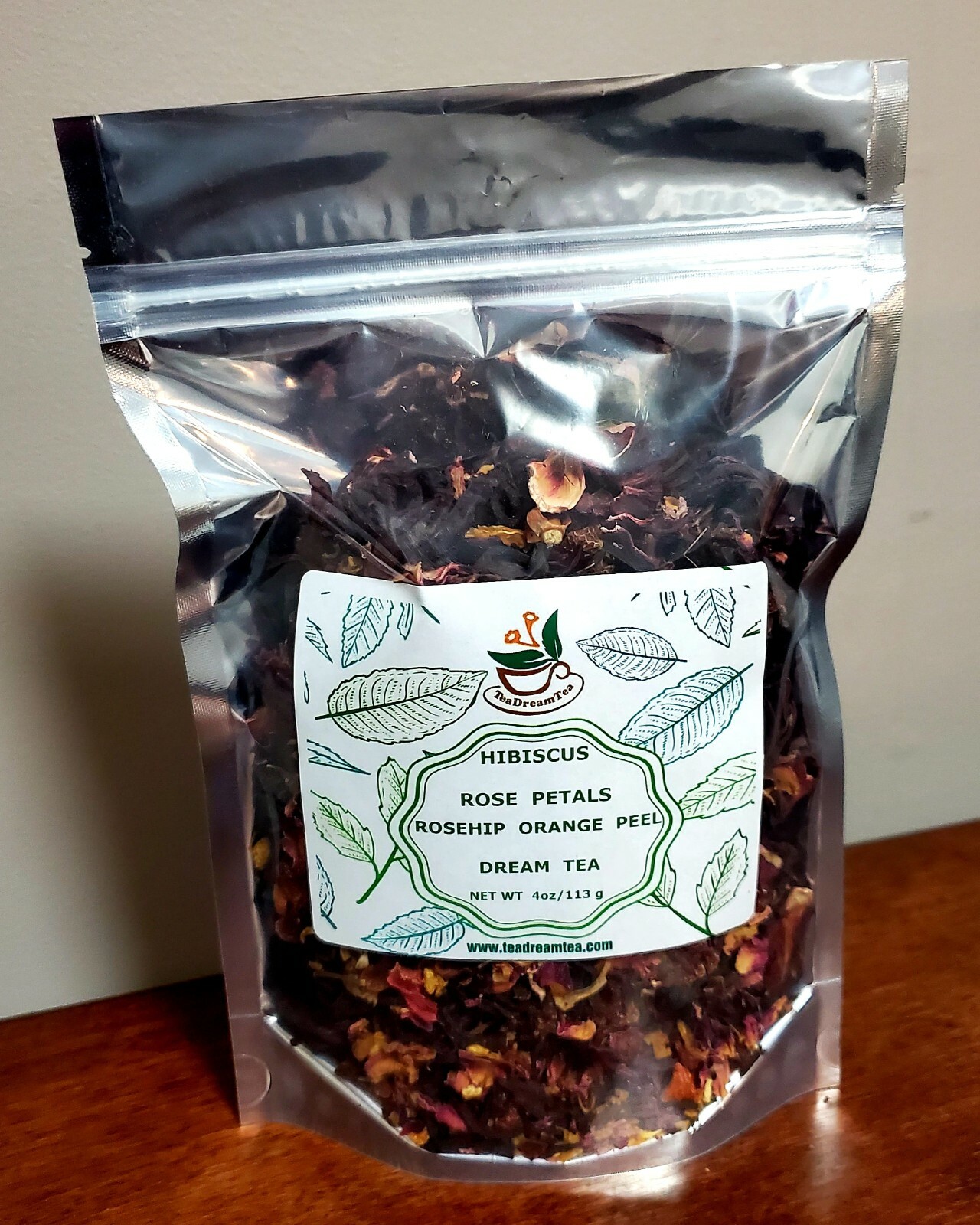 Hibiscus Herbal Tea + Rosehip, Orange Peel, Rose Petals (Free Spoon & 5 Tea Bags