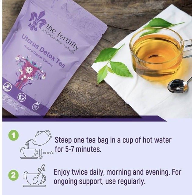 5 Sealed Bags – The Fertility Atleier Medi-Gyn Fertility Utrerus Detox Tea 10/26