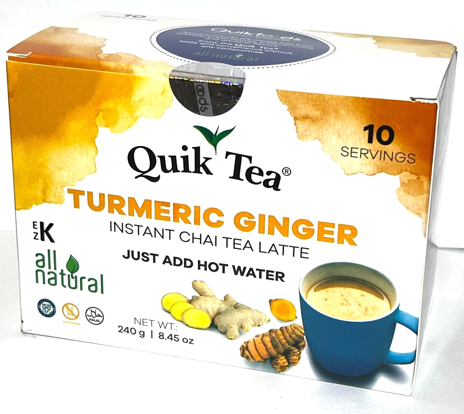 Quik Tea Turmeric Ginger Instant Chai Tea Latte