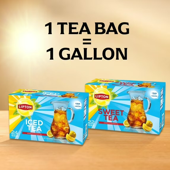 Lipton Iced Southern Sweet Tea Gallon Size Tea Bags Black Tea 22 CountFree SH.