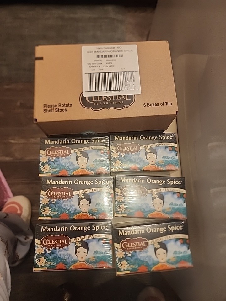 Celestial Seasonings Herbal Tea, Mandarin Orange Spice 20 Count-6 Boxes 120 Bags