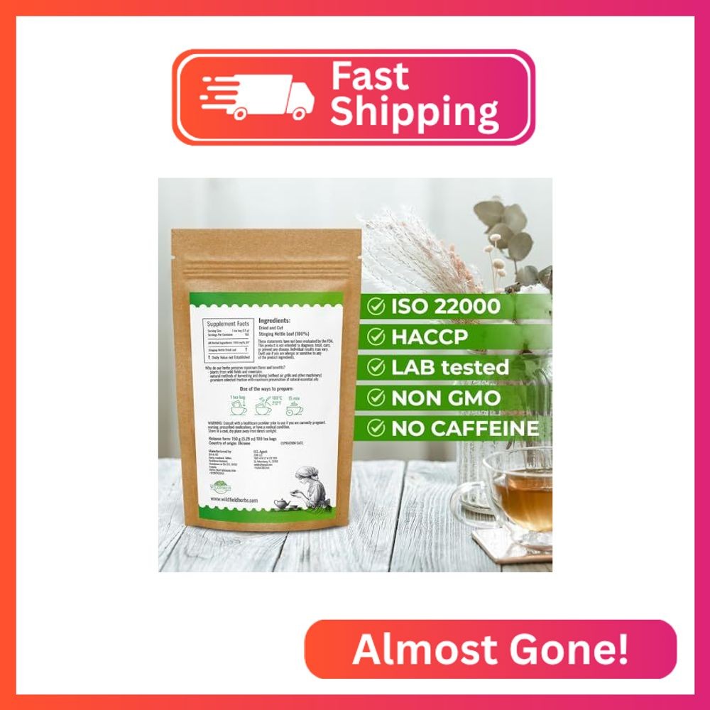 100 Bags Nettle Leaf Tea Ortiga Dried Nettle Herb Planta Bulk (Urtica Dioica) –
