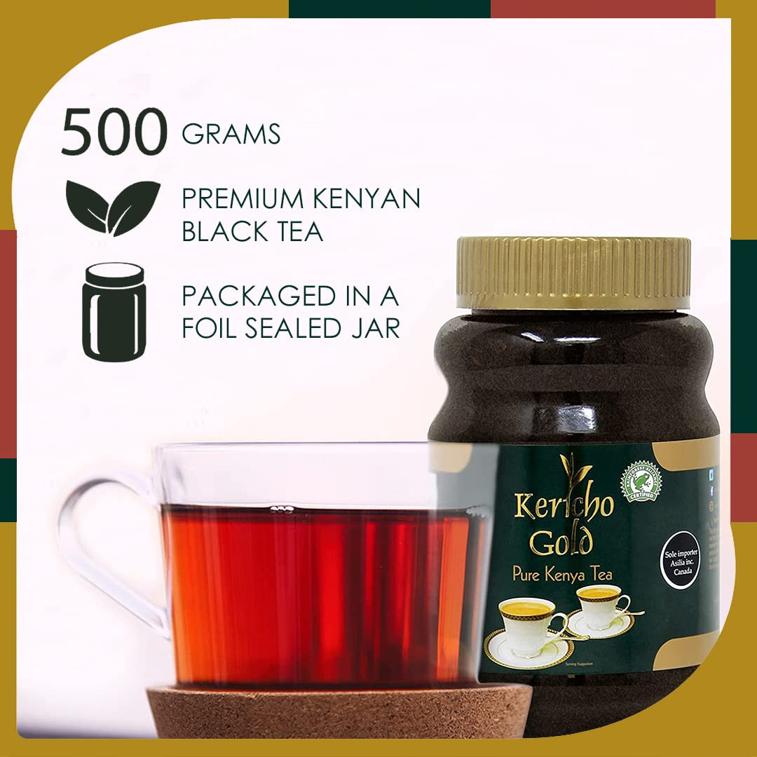 Black Tea Jar 500 Gms – Rich in Antioxidants – Orange Pekoe Tea – Kenya Origin –