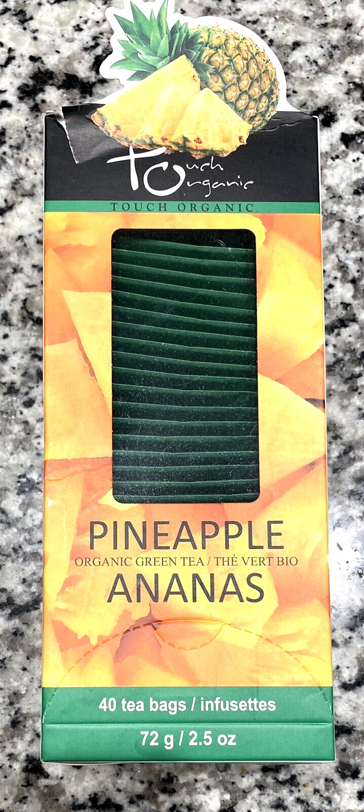 Touch Organic PINEAPPLE GREEN Tea Bags, 40 Bags, 2.5 oz