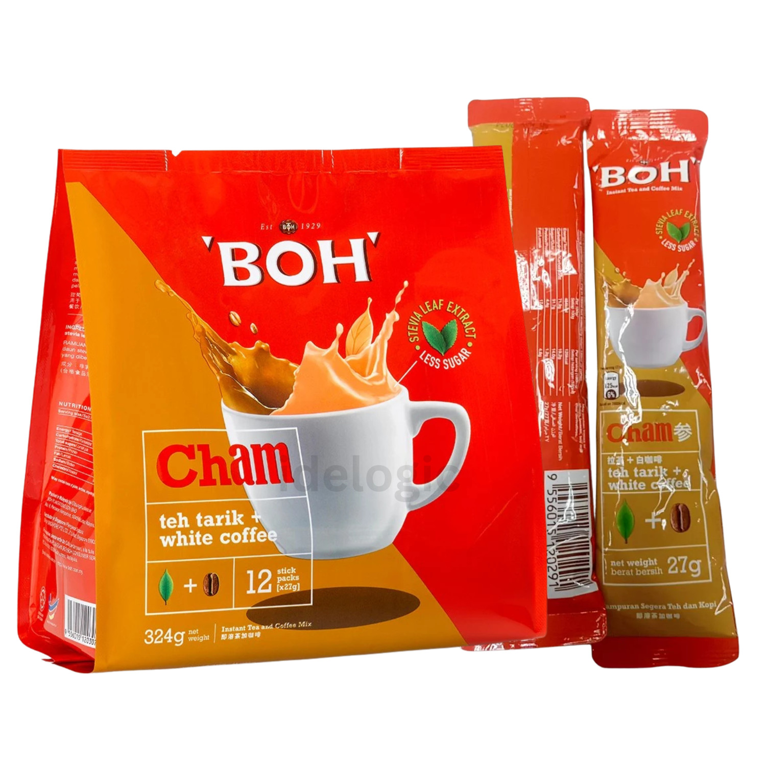 BOH Plantation BOH Cham Tea & White Coffee Mix – 12s x 27g Teh Tarik & Coffee