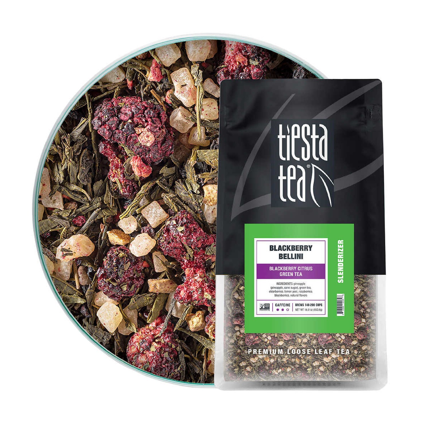 LOOSE LEAF TEA TIESTA HERBAL MAUI MANGO BLACKBERRY BLUEBERRY FLAVORS 3 PK~ 3LBS!