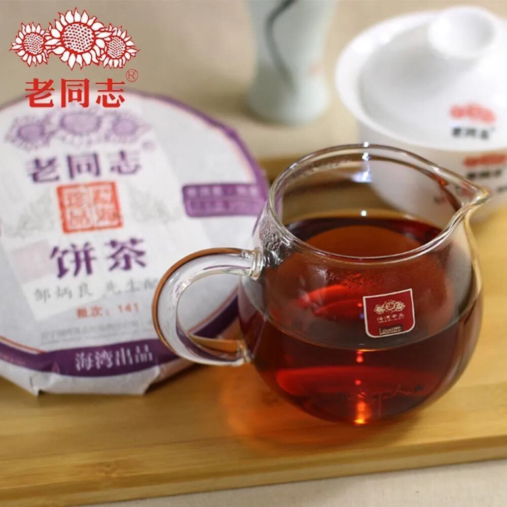 2014 Yr Haiwan Old Comrade Ripe Puer Tea Laotongzhi 908 Batch 141 Shu Pu Er 200g