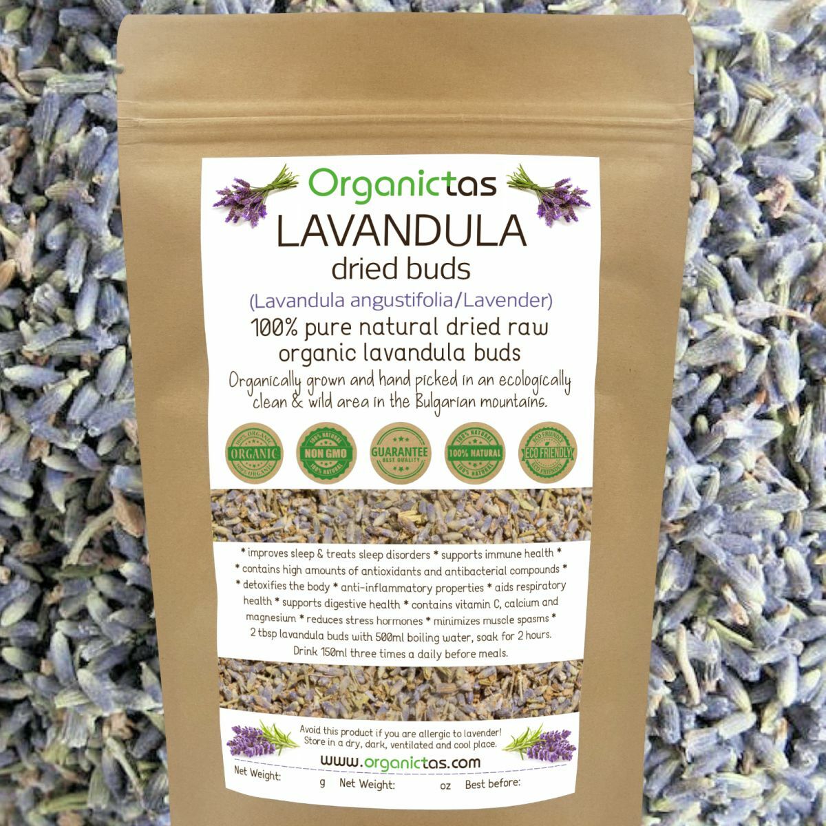 100g Organic LAVENDER FLOWER Herbal Tea Natural Scent & Aroma Premium Quality