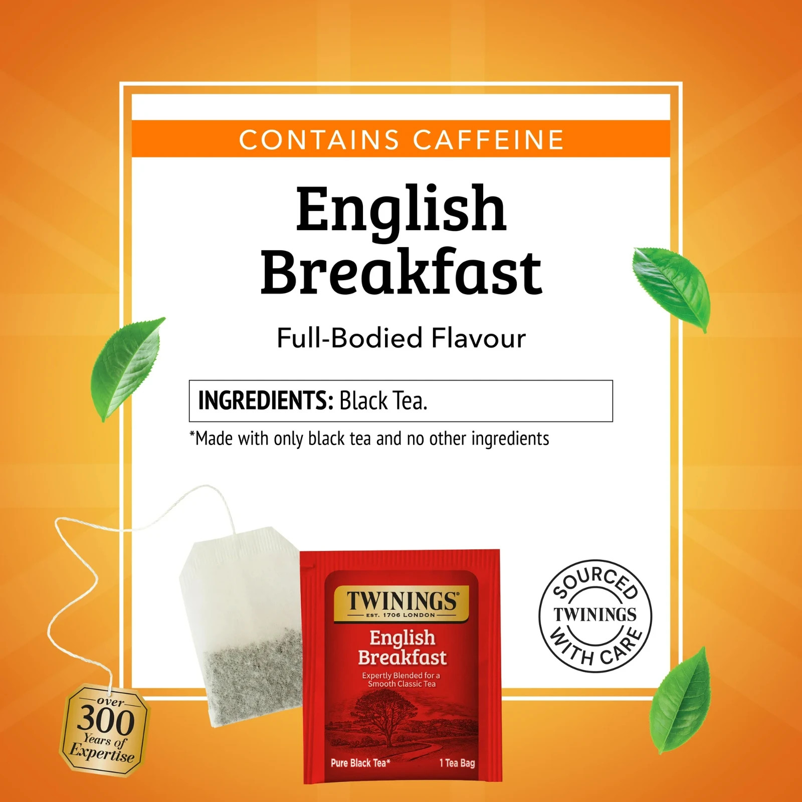 Twinings English Breakfast Pure Black Tea Bags, 50 Count Box
