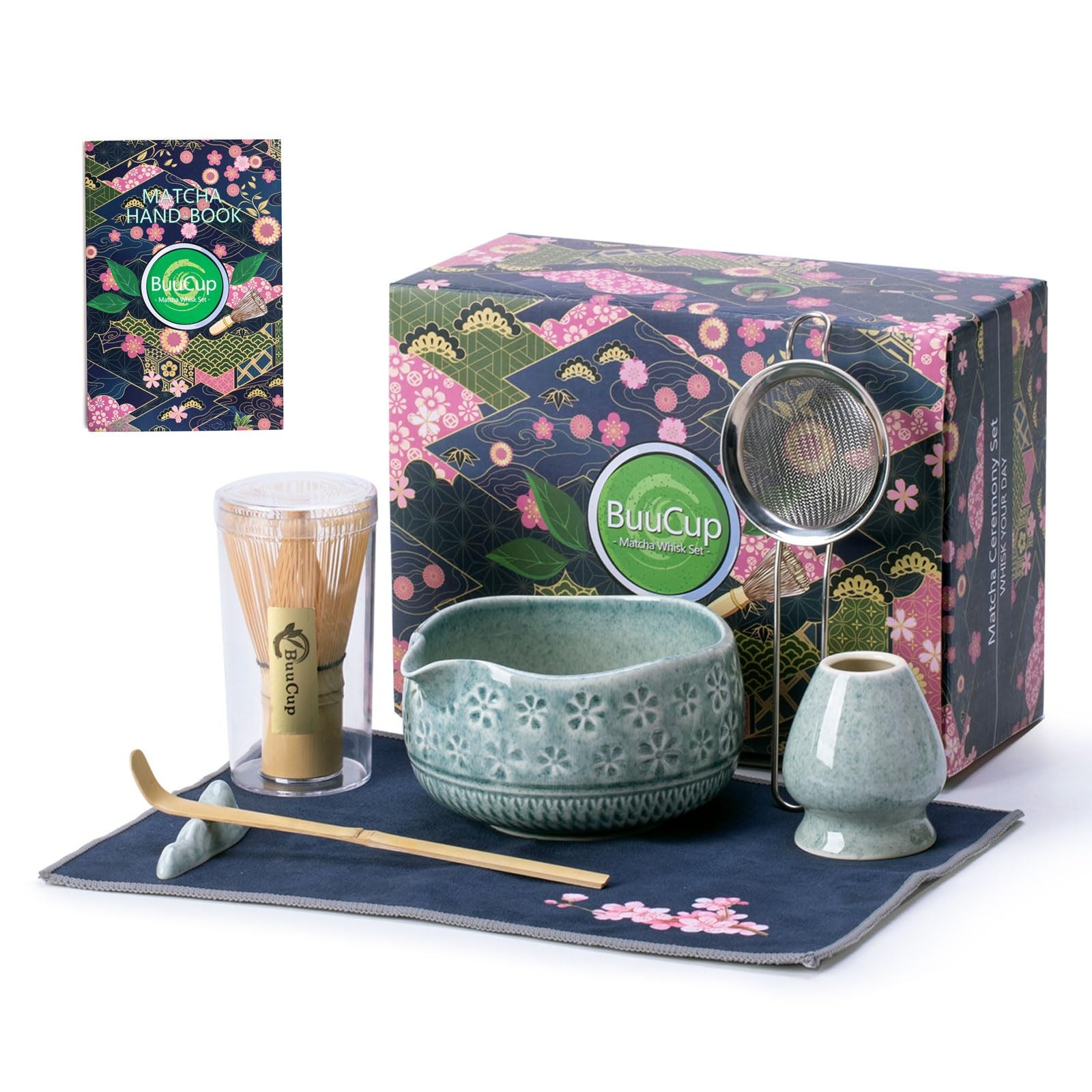 Matcha Whisk Set, Ceramic Matcha Kit Includes Matcha Bowl, Matcha Whisk and H…