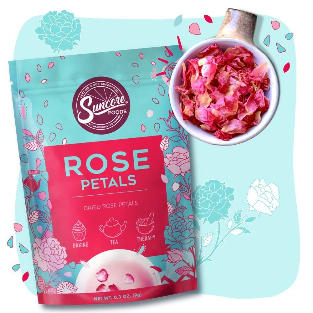Gluten-Free Dried Rose Petals – 0.3oz of Caffeine-Free Floral Flavor Experience