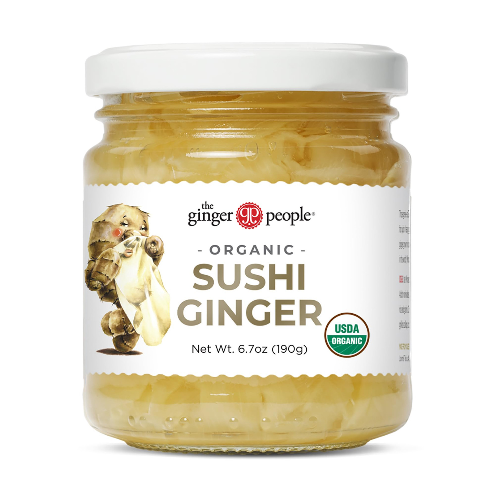 The Ginger People Organic Pickled Sushi Ginger Vegan 6.7 Ounces Pack of 12