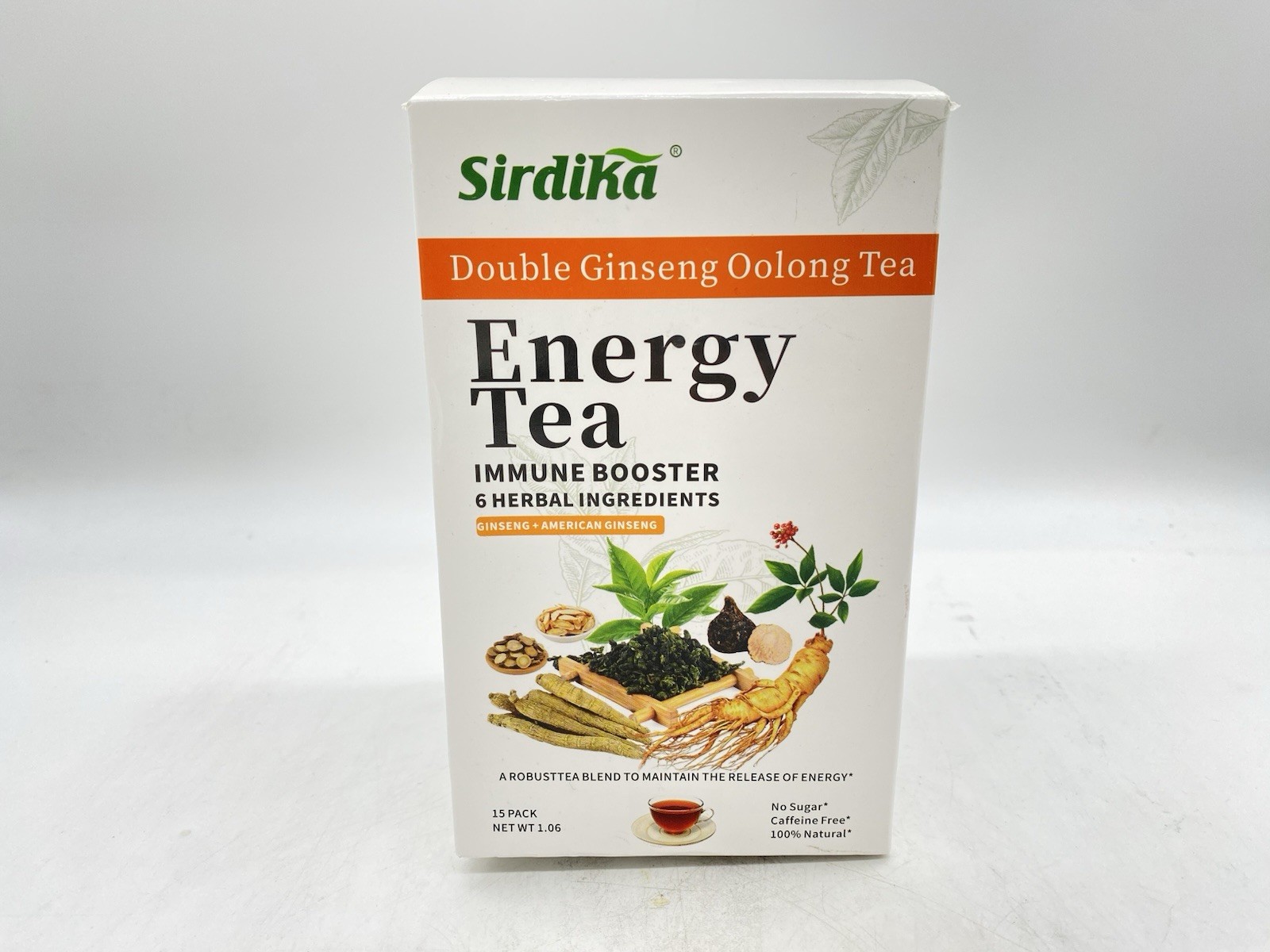 Energy Tea Immune Booster Ginseng Tea, Ginseng Oolong Tea with Sports Bottle