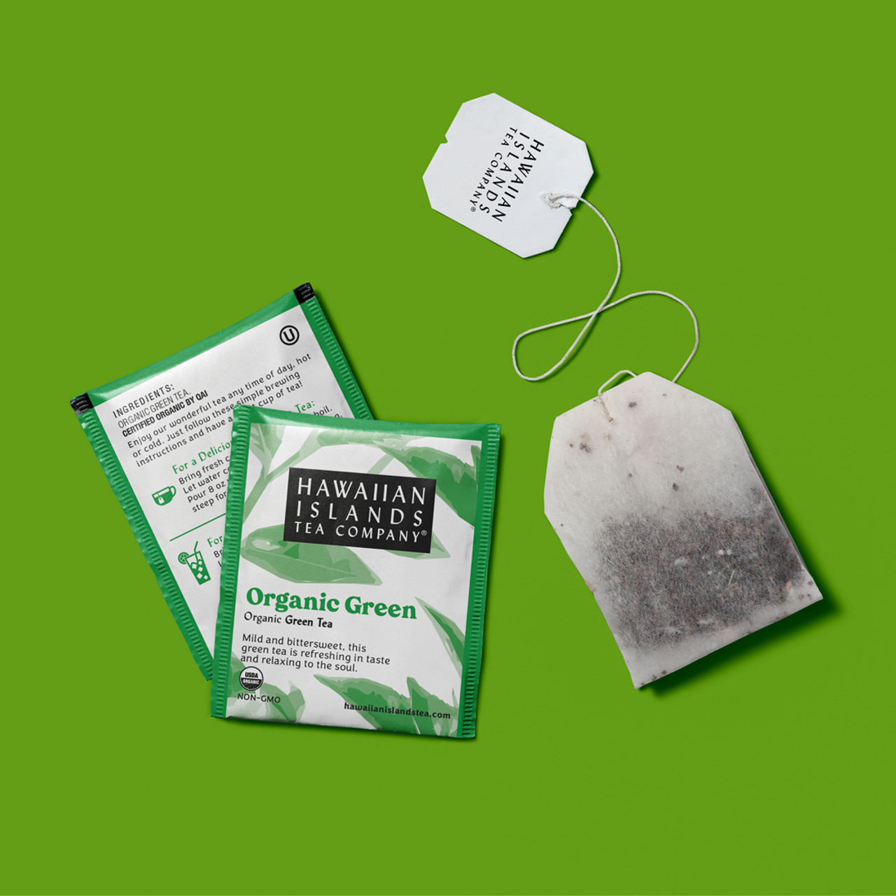 Hawaiian Islands Tea Company Japanese Organic Green Tea (20 Tea Bags), 1.41 oz