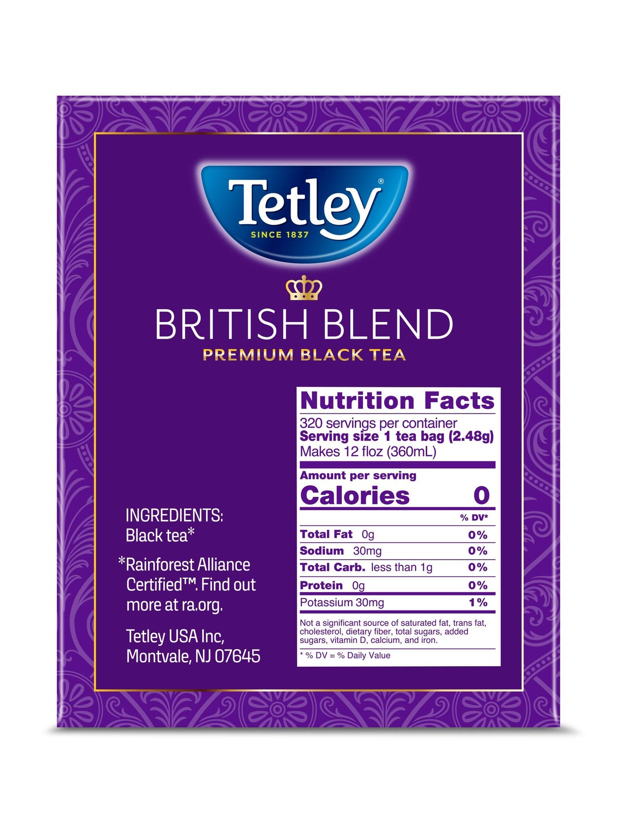 Tetley British Blend Premium Black Tea, 320 320 Tea Bags (Pack of 1),