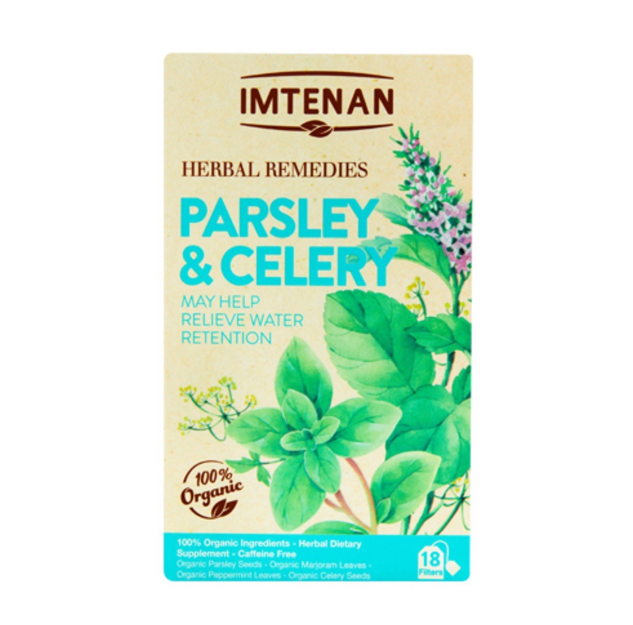 6x Packs Imtenan Organic Parsley and celery herbal Tea 18 bags/pack Egypt