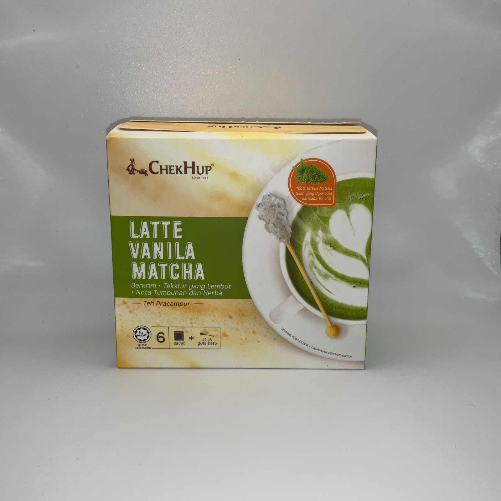 Chek Hup Premix Matcha Vanilla Latte (23 g X 6’s) 2 Boxes