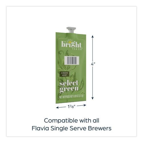 Flavia The Bright Tea Co. Select Green Tea Freshpack, 100/Carton