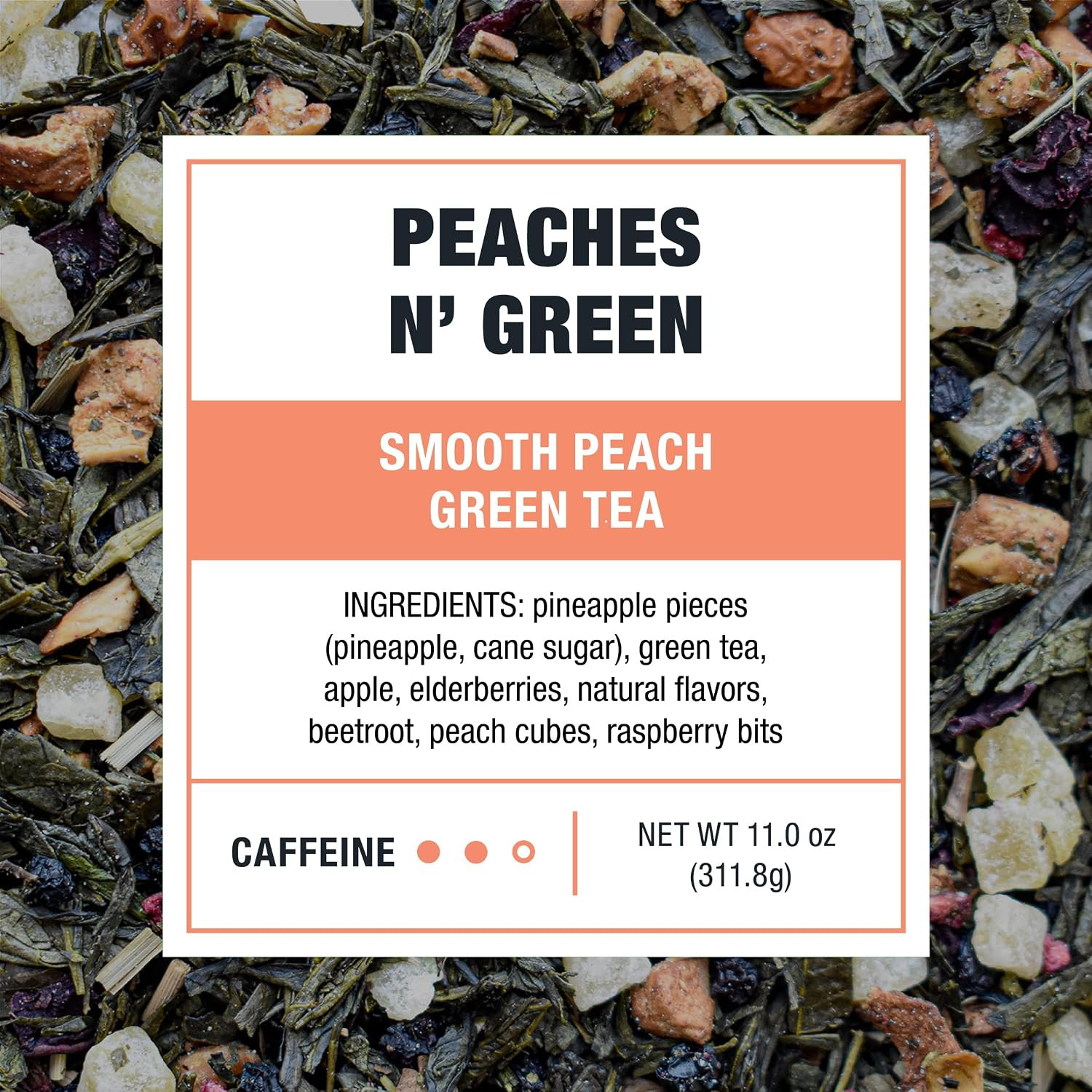 Peach Green Tea Cold Brew Packets 10 Pack Makes 64 oz Pitcher Caffeinated Iced