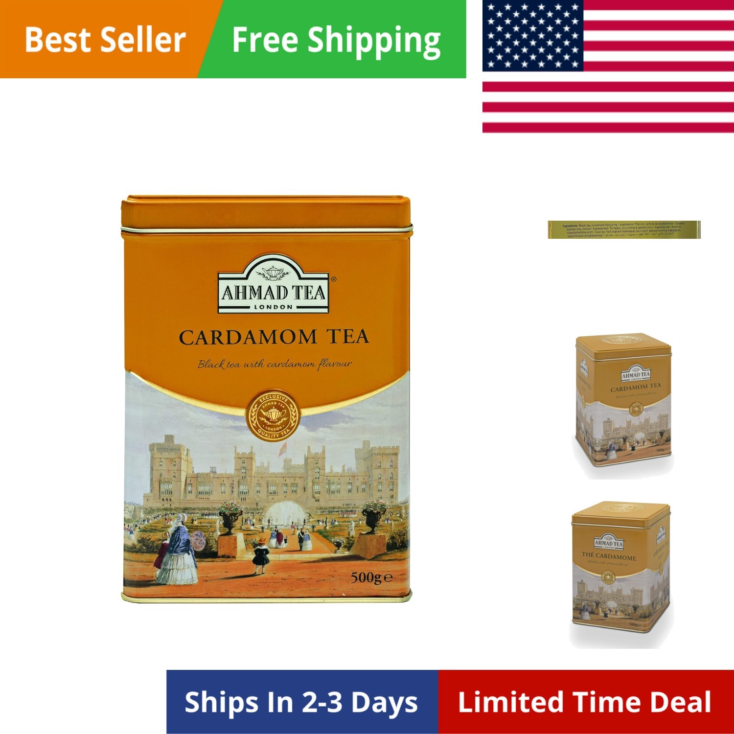 Black Cardamom Loose Tea, 17.6 oz