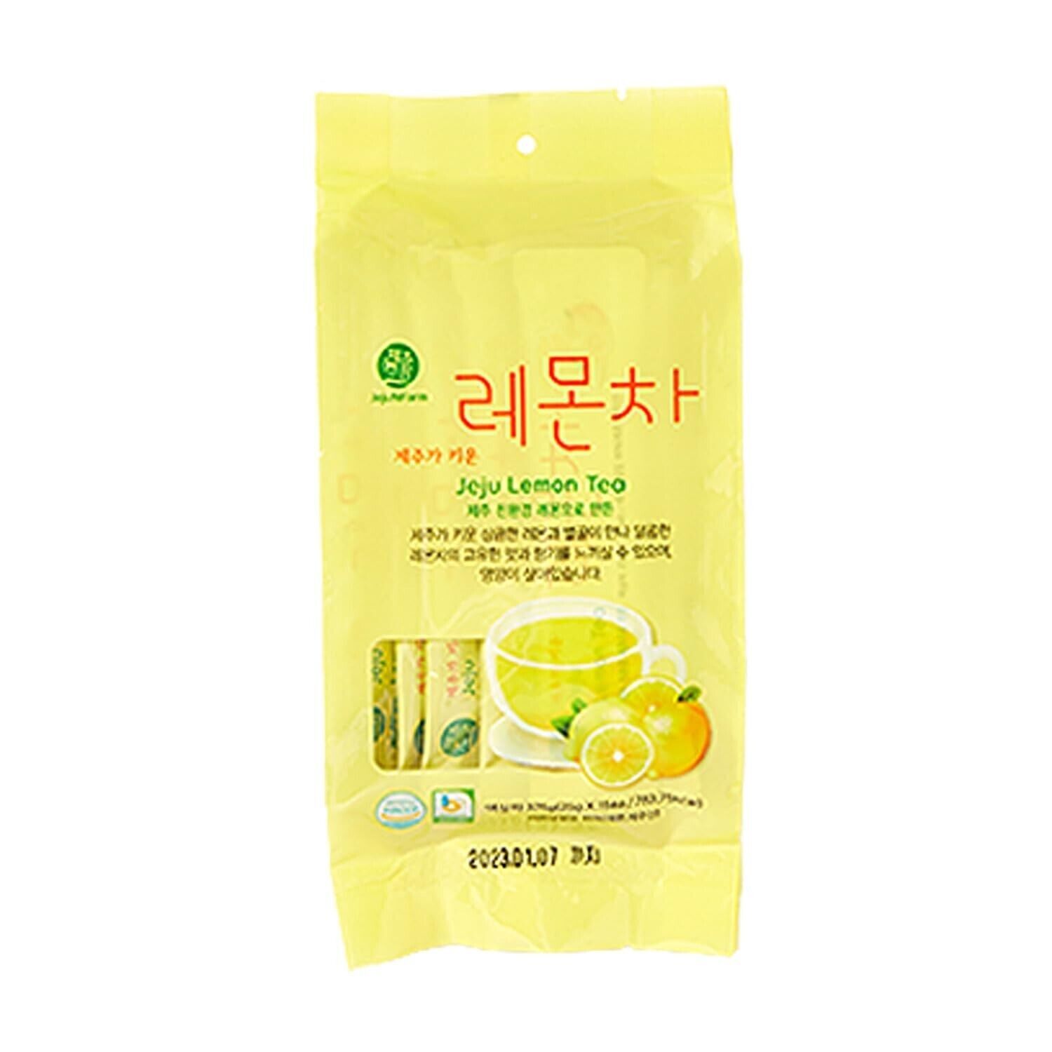 [JejuNFarm] Lemon Honey Tea, Liquid Stick, 375g (15 x 25g), Organic Jeju Citrus