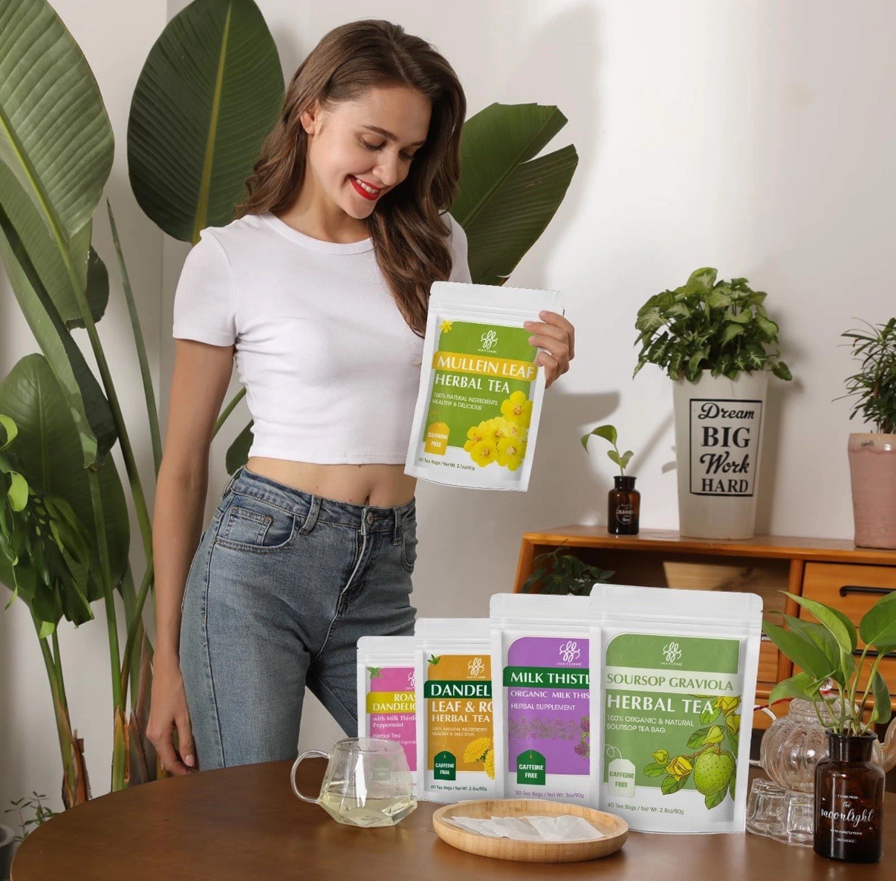 Mullein Leaf Tea Bags for Lung Cleanse, Respiratory Support and Mucus Allergies