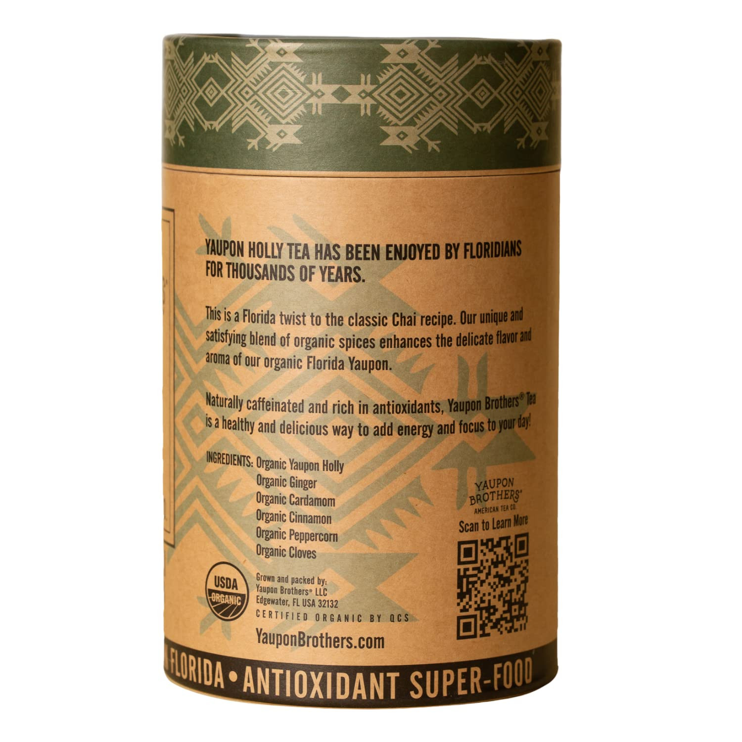 Yaupon Brothers Chai Yaupon Tea – 16 Eco-Friendly Yaupon Chai Tea Bags Crafted f