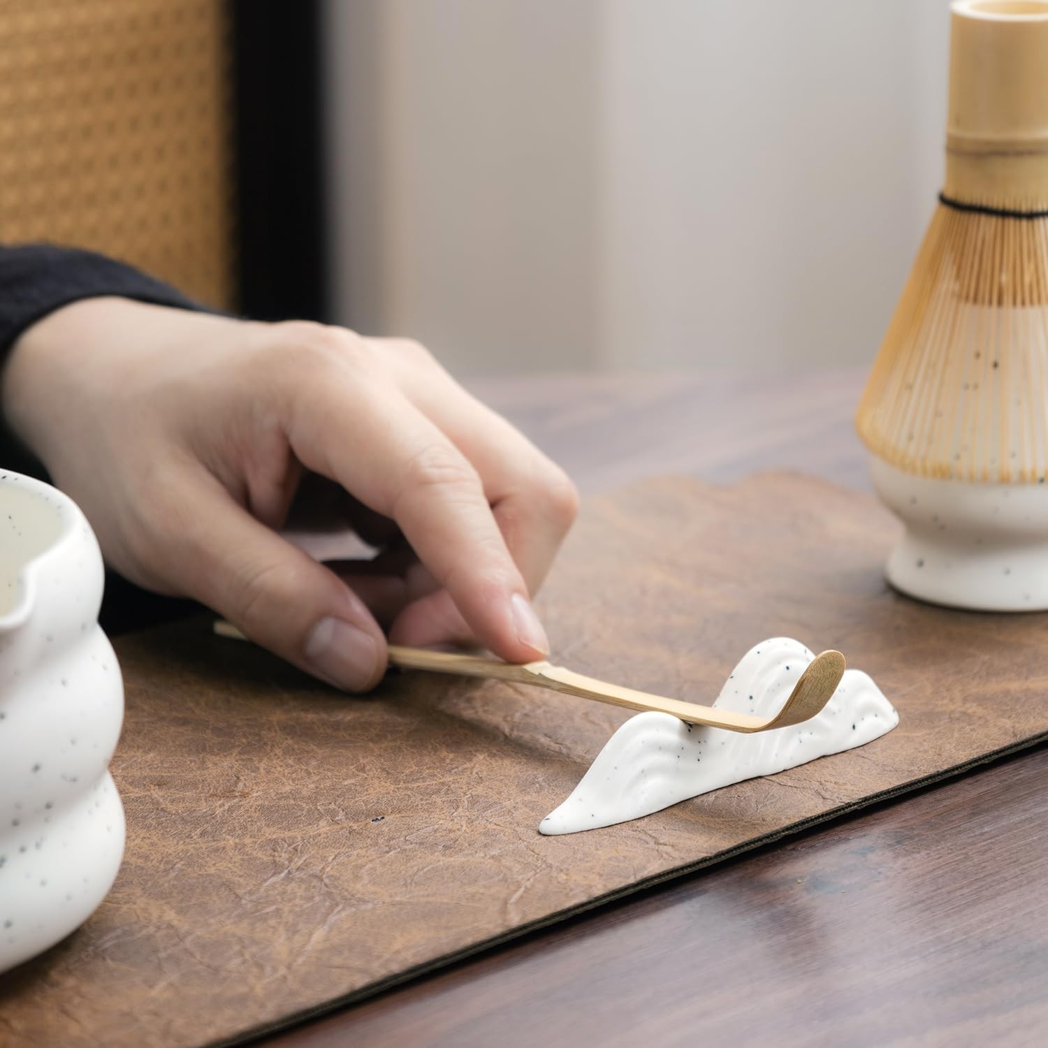 7 PCS Japanese Matcha Tea Set with Bowl Whisk Holder Strainer Gift Box