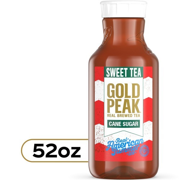 Gold Peak Sweet Slightly Sweet Unsweetened Tea 52oz 6 Pack Variety