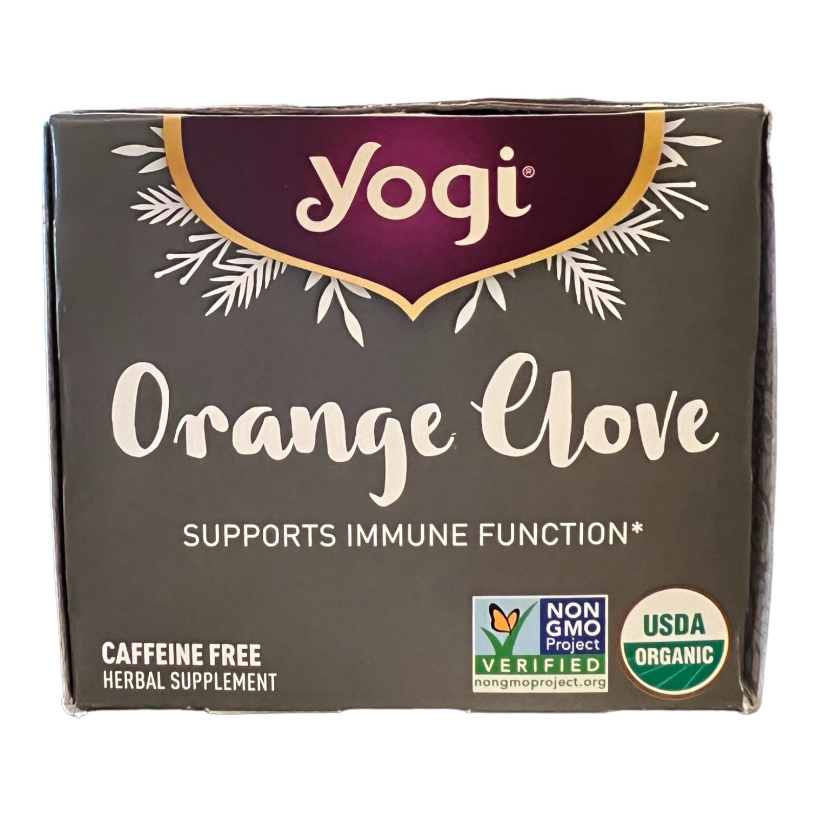 New Lot of 2 Yogi Orange Clove Tea Caffeine Free BB 07/2024