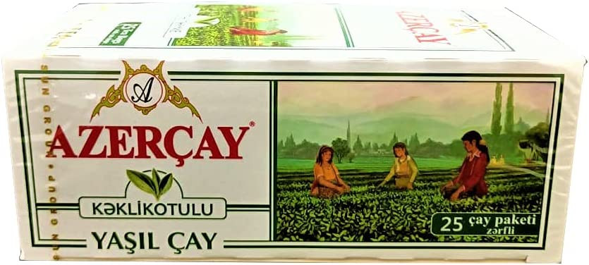 AzerCay Green Tea THYME 25tb зеленый чай с Чабрецом NO GMO KOSHER AZERBAIJAN