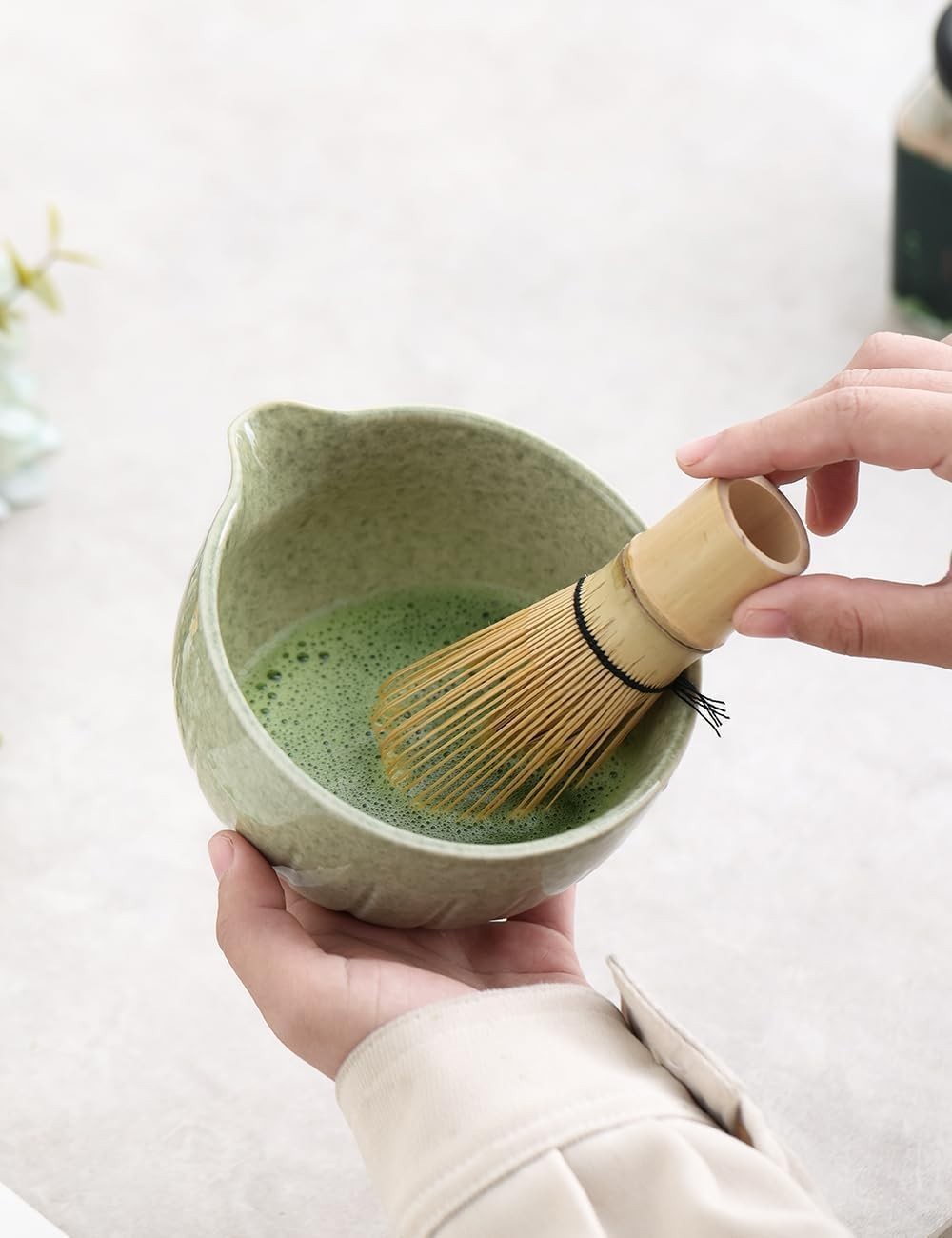 Matcha Set – Match Bowl and Whisk, 15 OZ, Matcha Scoop | Matcha Whisk Stand (Cha