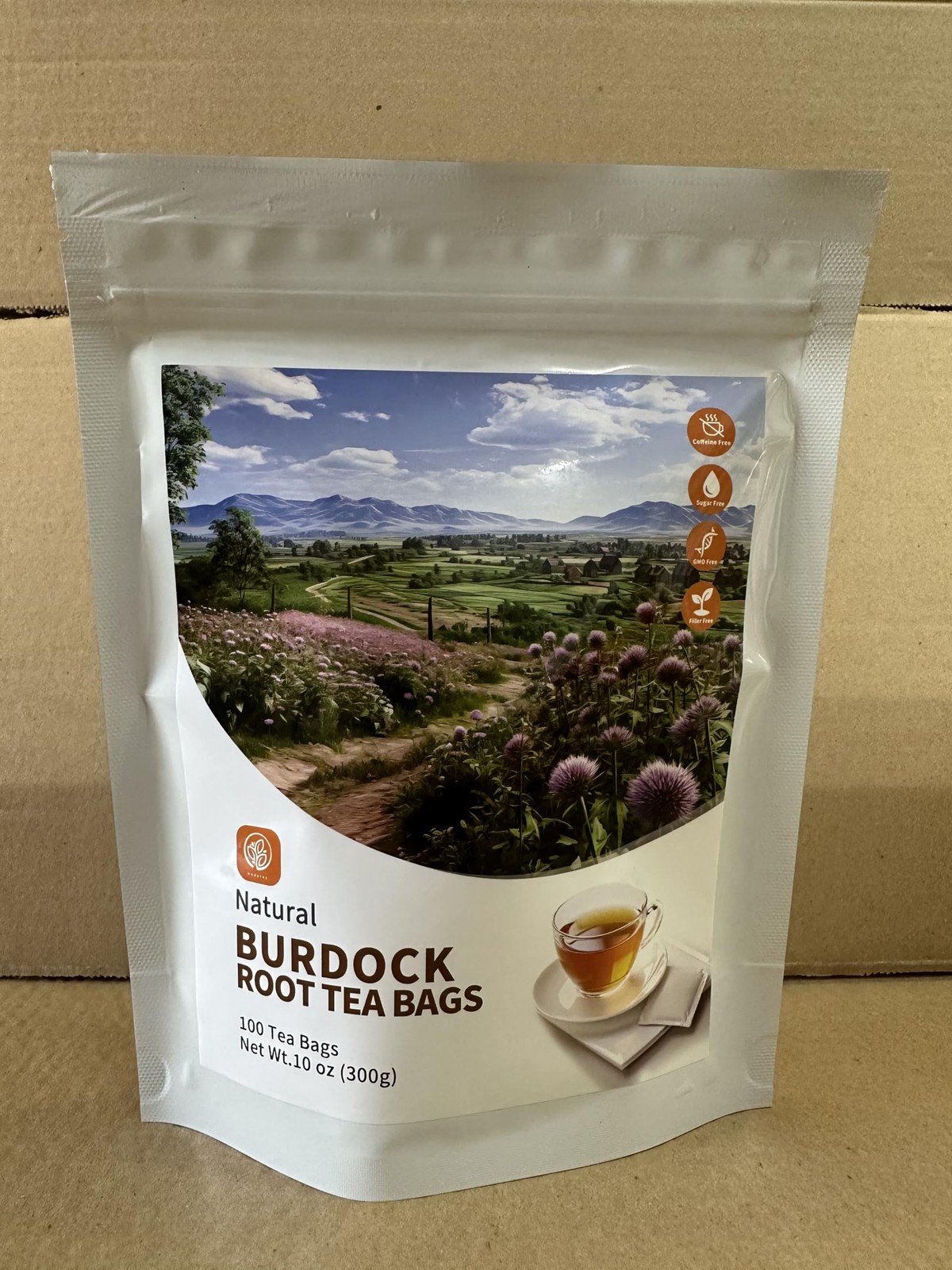 Burdock Root Tea Bags- Healthy Herbal Tea – Caffeine Free. EXP 09/04/2026