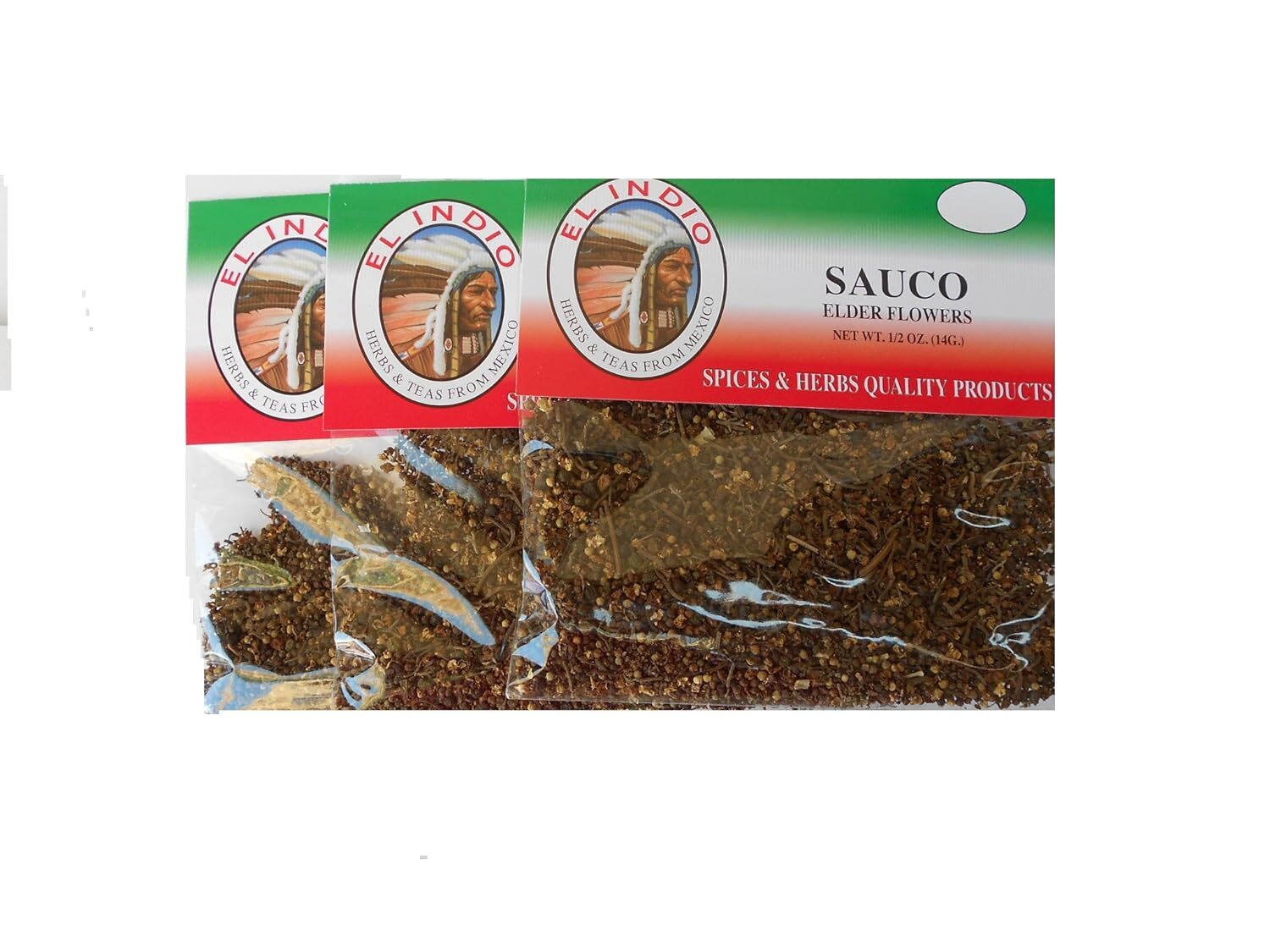 Sauco/Elder Flowers 1/2oz(14gr) Premium Dried Tea – Pack of 3