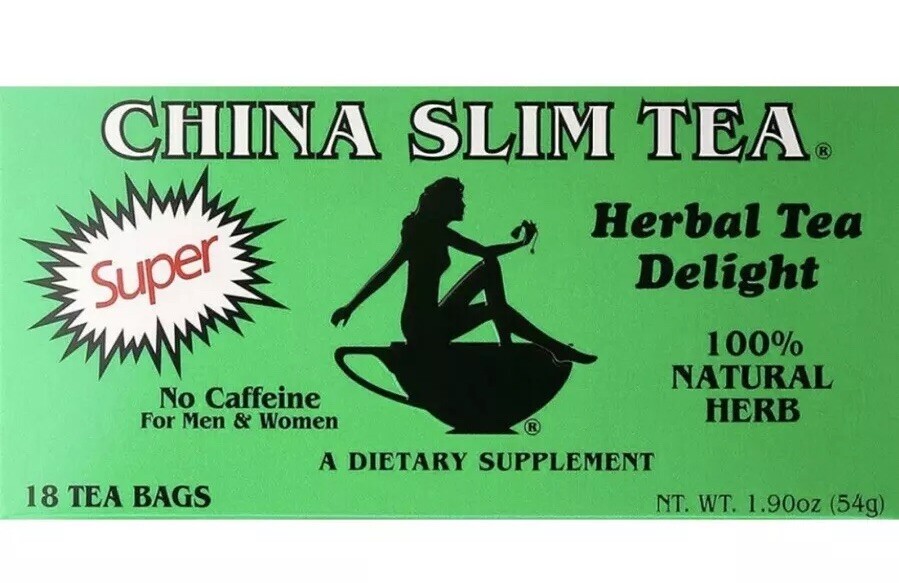 China Slim Tea Super Strength Herbal Tea Delight 18 Tea Bags Total-FREE SHIP