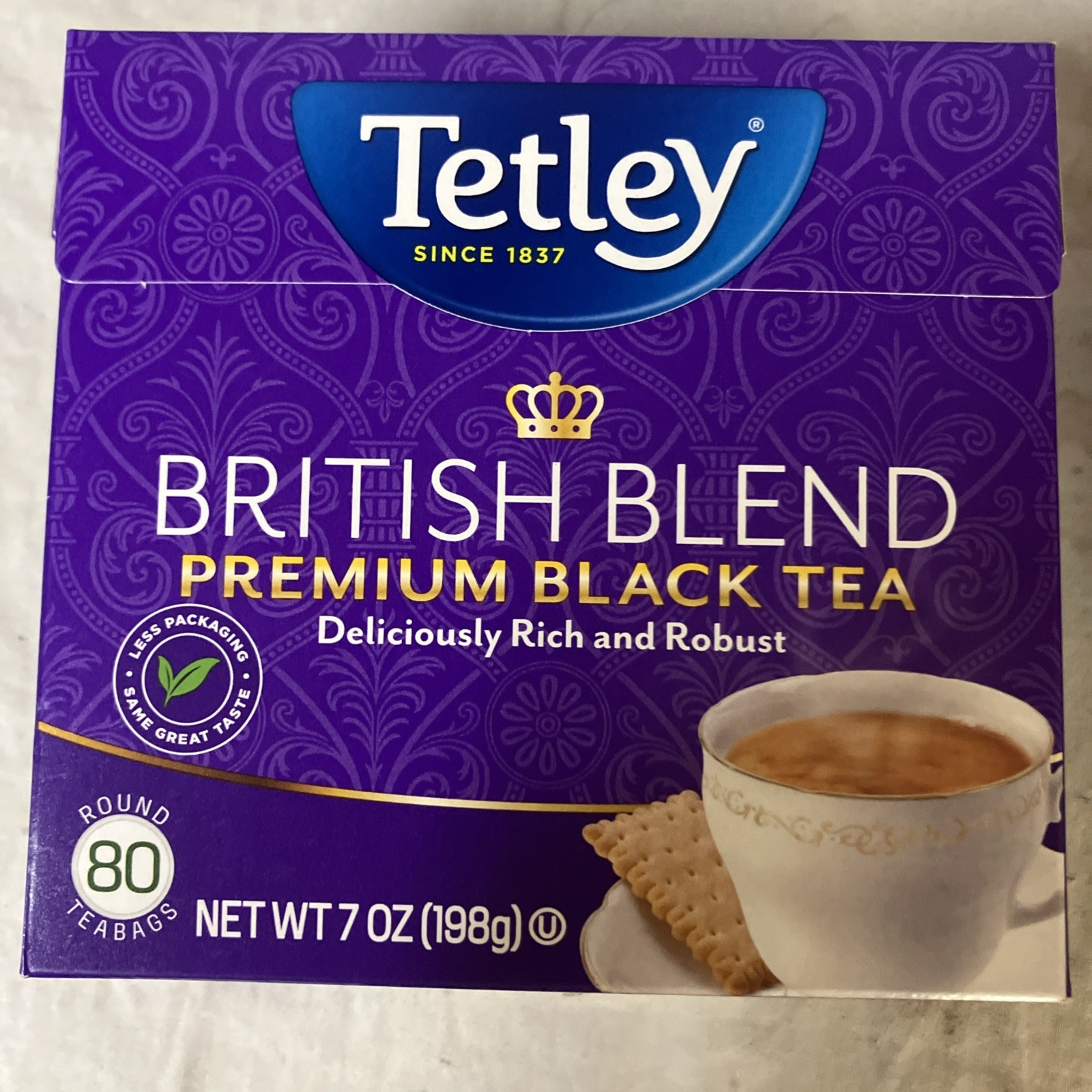 Lot of 4 Tetley British Blend Premium Black Tea 80 Bags Each 320 Total BB 3/27+
