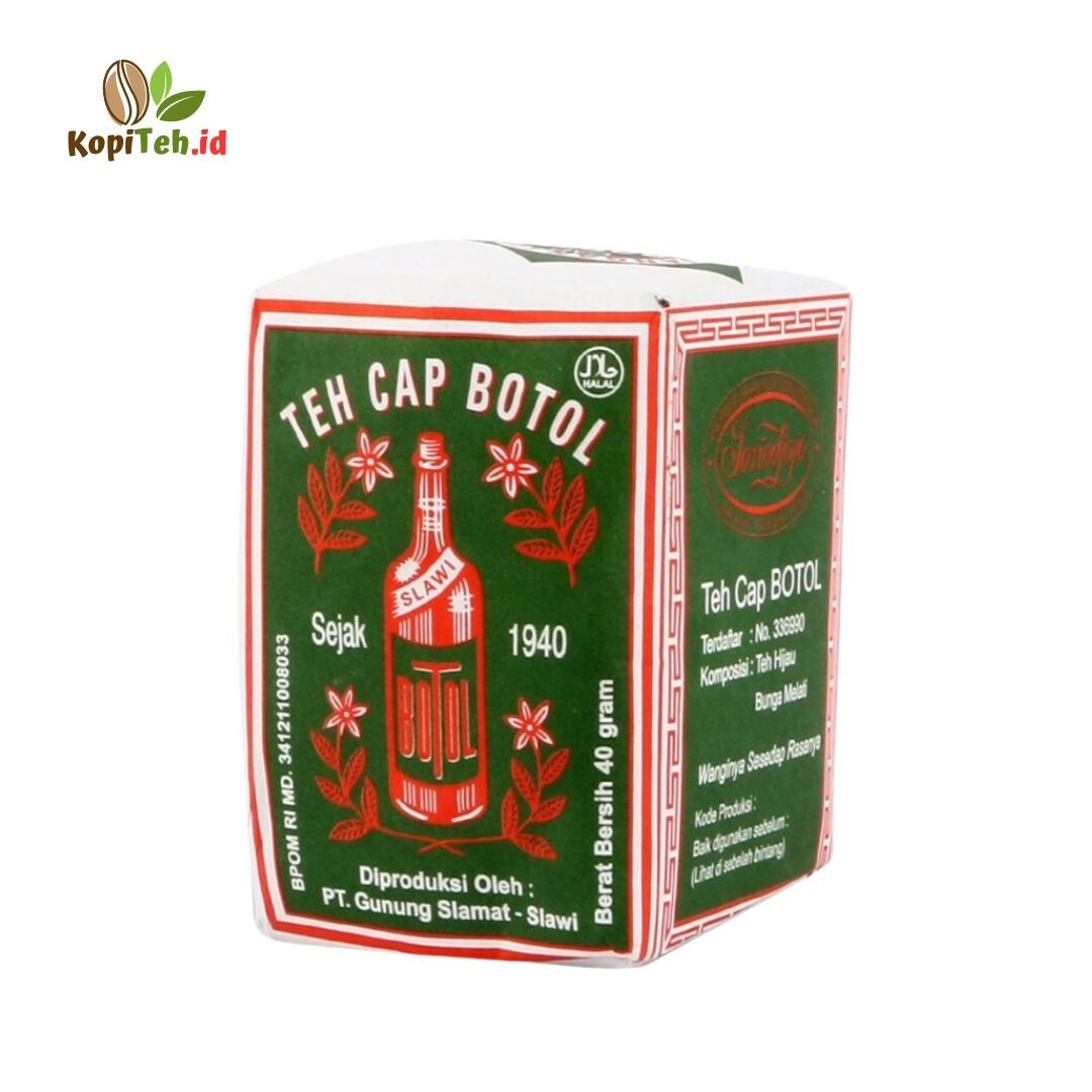 4 x 40gr TEH CAP BOTOL HIJAU JASMINE GREEN TEA POWDER FROM INDONESIA