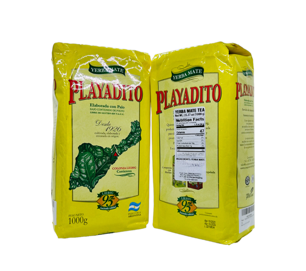 Yerba Mate Playadito – 2.2 LB /1kg / (Pack of 2)