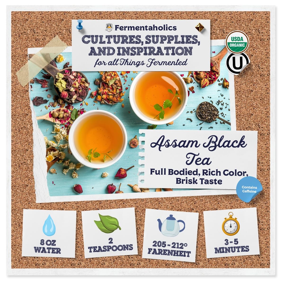 Assam Black Tea – 4 oz – USDA Certified Organic Loose Leaf – OU Kosher – Idea…