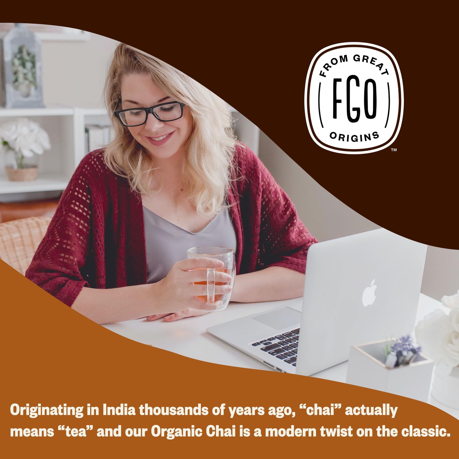 FGO Organic Chai Tea Eco-Conscious Tea Bags 100 Count Packaging May Vary Pack…