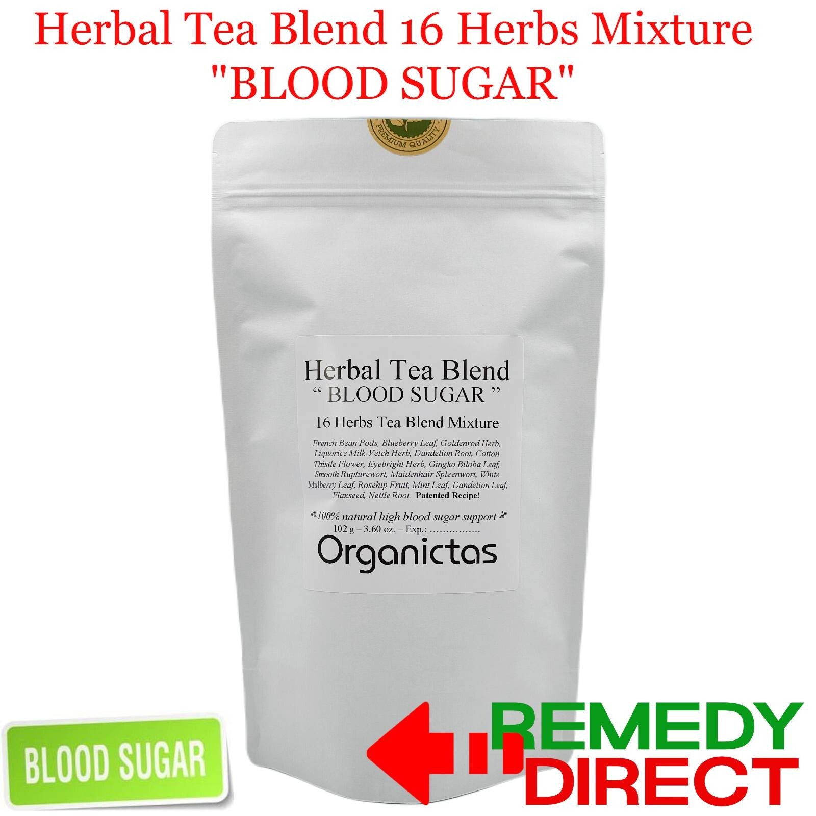 Best DIABETIC TEA Mix 100g – 16 Natural Herbs Recipe Regulate Lower Blood Sugar