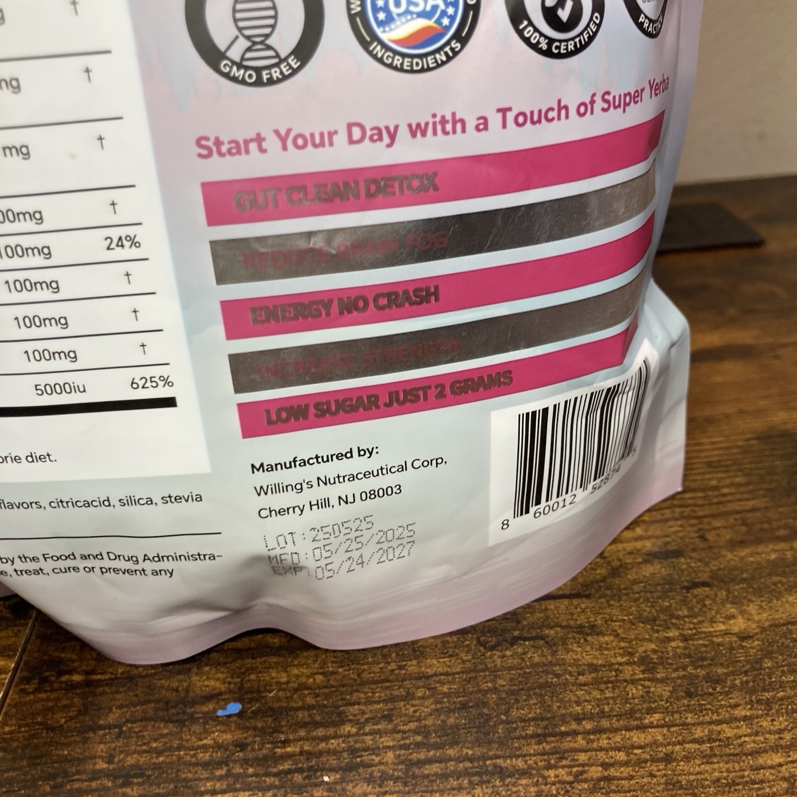Zooone Super Yerba Instant Powder Raspberry Lemonade 30 Servings
