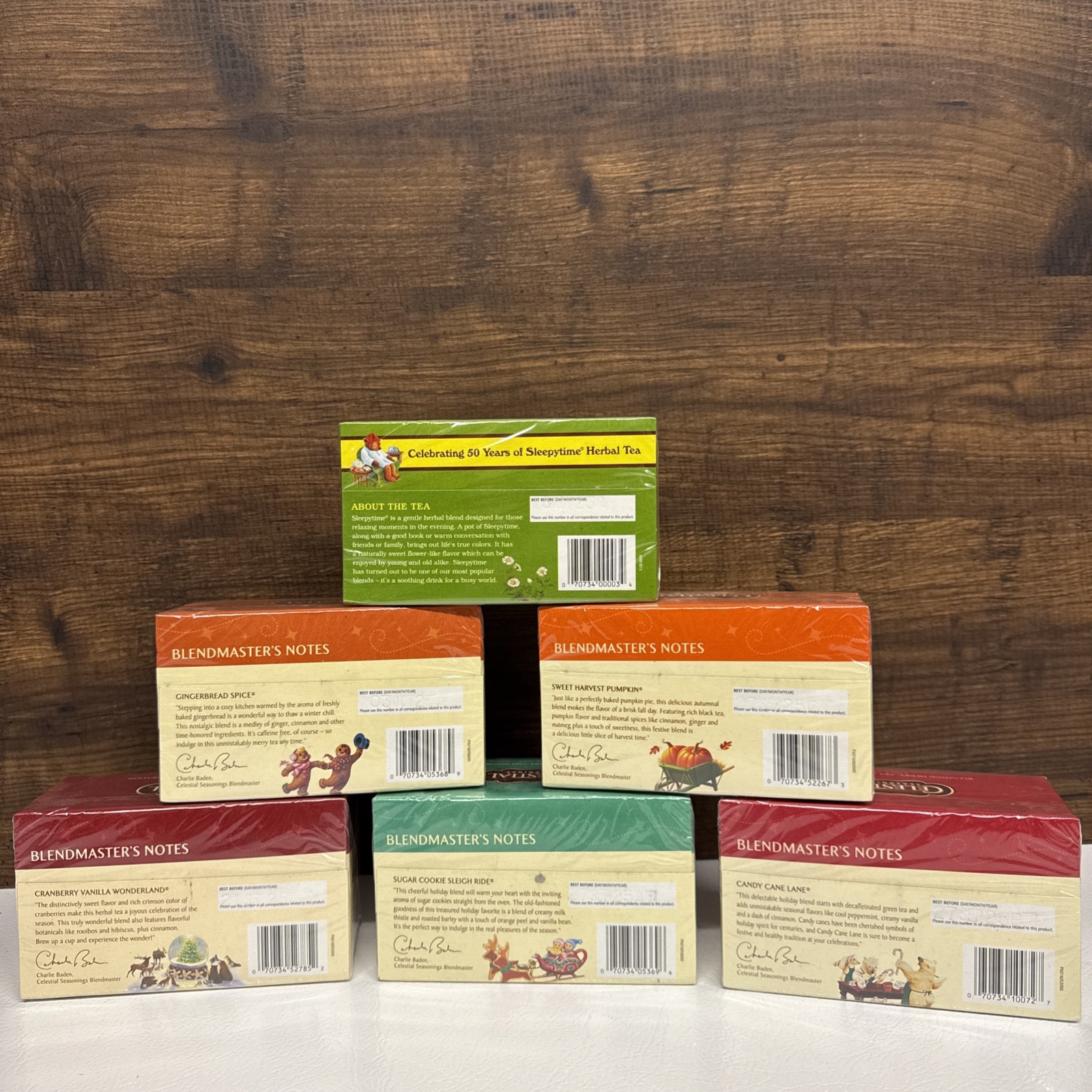 Celestial Seasonings Holiday Tea Collection Lot of 6 Sealed Boxes