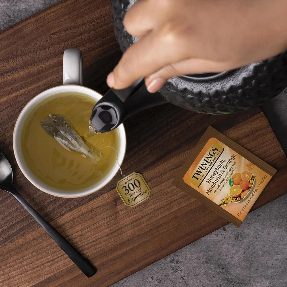 Twinings Honeybush Mandarin Orange Herbal Tea 20 Count Pack of 6 Caffeine Free