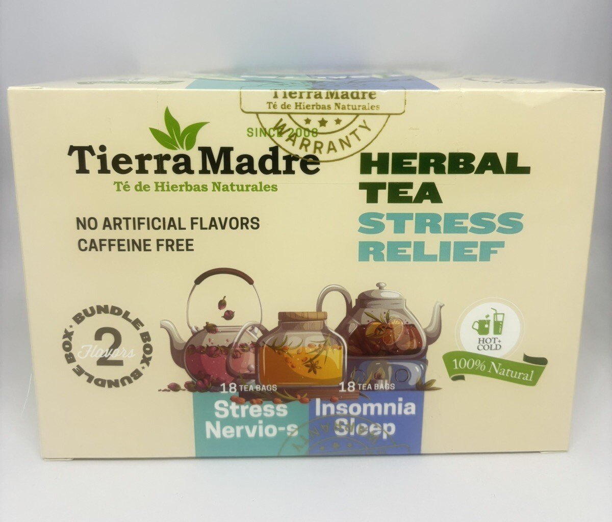 Tierra Madre Herbal Tea Stress Relief 36 Tea Bags/1.36 Oz