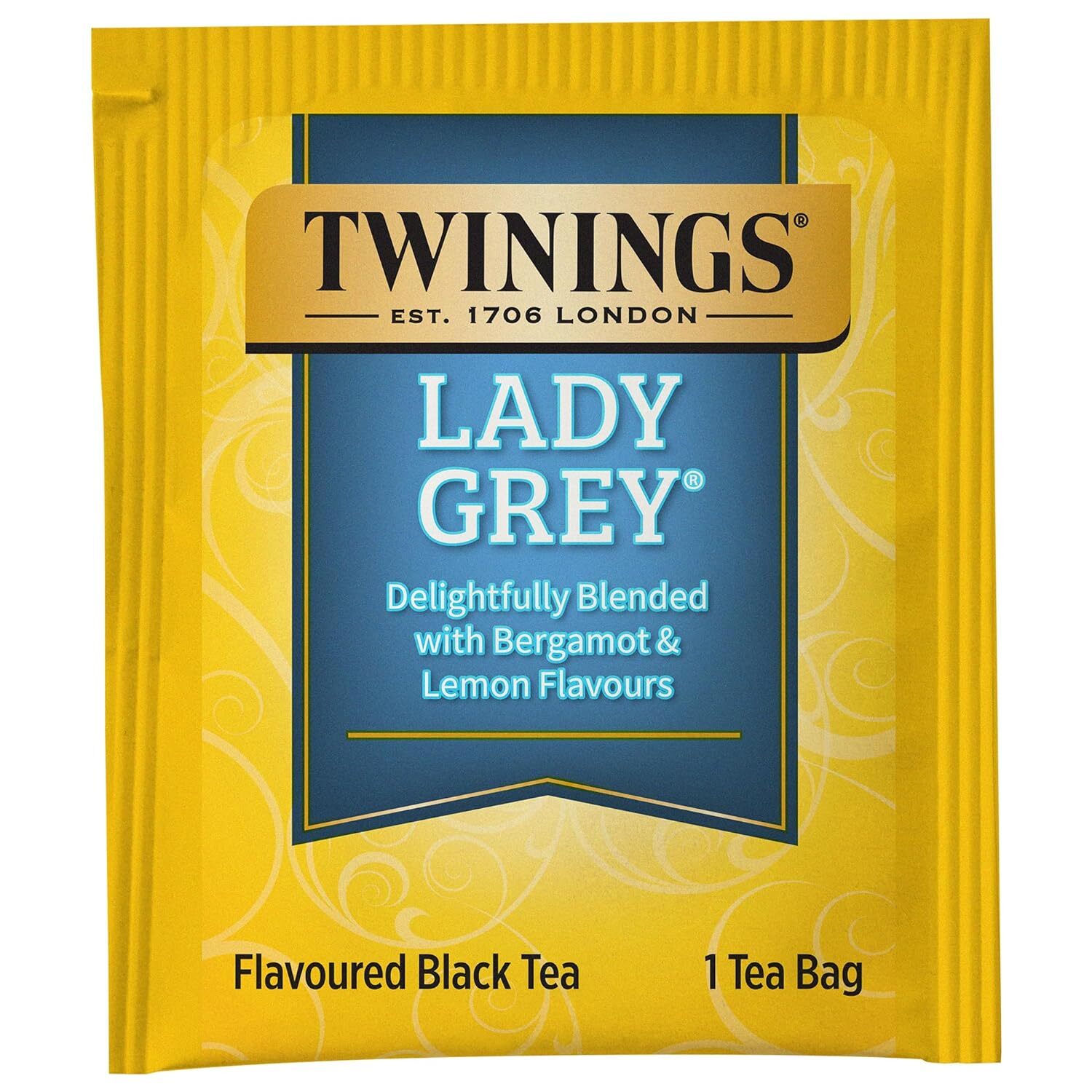 Lady Grey Black Tea, 100 Individually Wrapped Tea Bags, Orange Peel & L