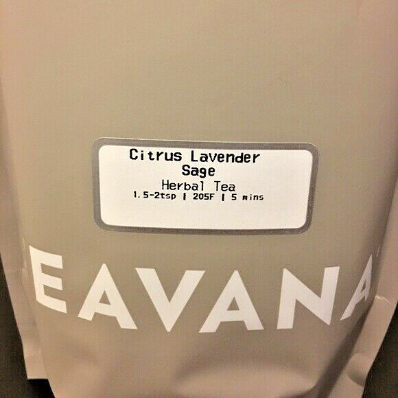 🍑 NEW! RARE! 🍊 AUTHENTIC TEAVANA CITRUS LAVENDER SAGE HERBAL TEA 8 OZ BAG 🌈🍊